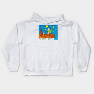 Couple on the roof Kids Hoodie